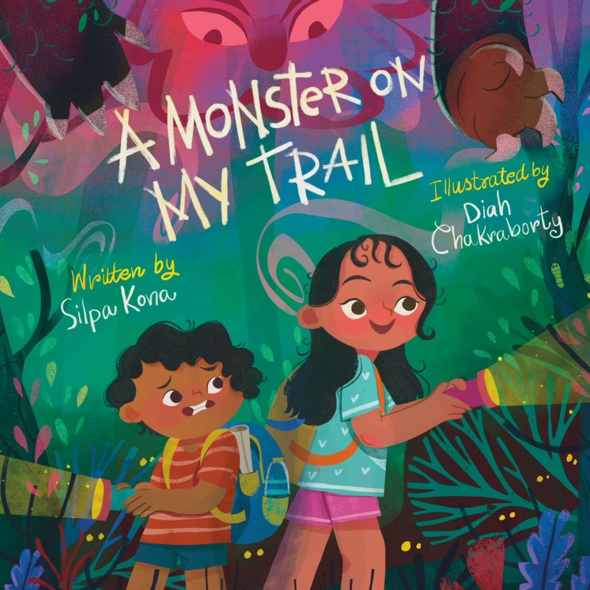 A Monster On My Trail,  children’s STEM picture book about courage, imagination, and nature
